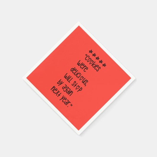 Cookies were delicious serviette (Ecke)