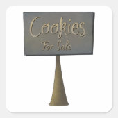 Cookies zum Verkauf von Aufklebern Quadratischer Aufkleber (Vorderseite)