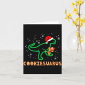 Cookiesaurus Christmas Dinosaur Rex Sugar Cookie  Karte (Gelbe Blume)