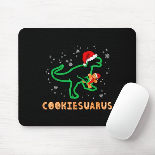 Cookiesaurus Christmas Dinosaur Rex Sugar Cookie Mousepad (Mit Mouse)
