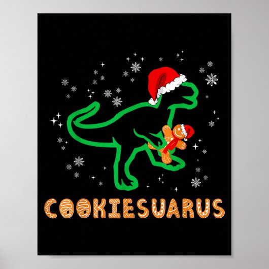 Cookiesaurus Christmas Dinosaur Rex Sugar Cookie Poster (Vorne)
