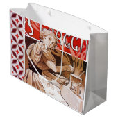 Cooking, Alphonse Mucha Große Geschenktüte (Rückseite Schrägansicht)