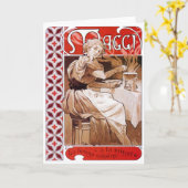 Cooking, Alphonse Mucha Karte (Gelbe Blume)