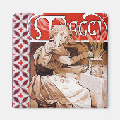 Cooking, Alphonse Mucha Magnet (Vorne)