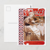 Cooking, Alphonse Mucha Postkarte (Vorne/Hinten)