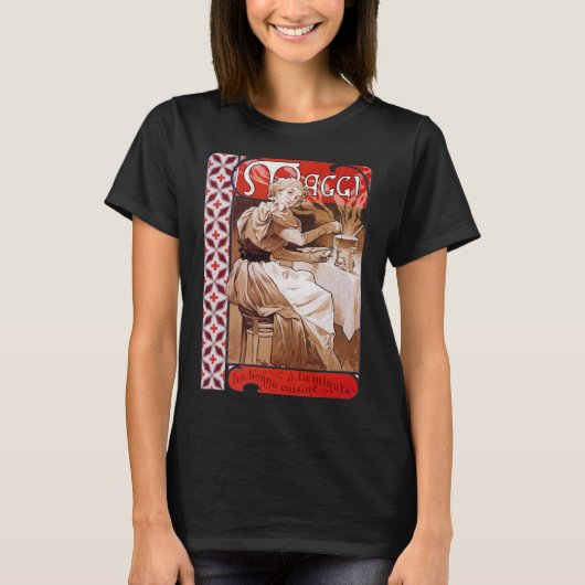 Cooking, Alphonse Mucha T-Shirt (Vorderseite)