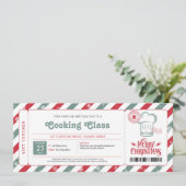 Cooking Baking Class Weihnachtsgutschein Einladung (Stehend Vorderseite)