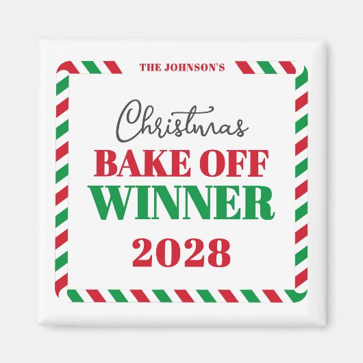 Cooking, Baking oder Sweater Holiday Gewinner Magnet (Vorne)