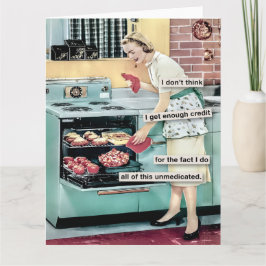 Cooking Card der Hausfrau aus den 50er Jahren Karte