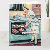 Cooking Card der Hausfrau aus den 50er Jahren Karte (Vorderseite)