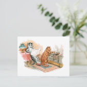Cooking Cat Louis Wain Postkarte (Stehend Vorderseite)
