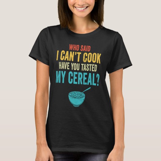 Cooking Cereal Chef Food Snack Kitchen Retro Vinta T-Shirt (Vorderseite)