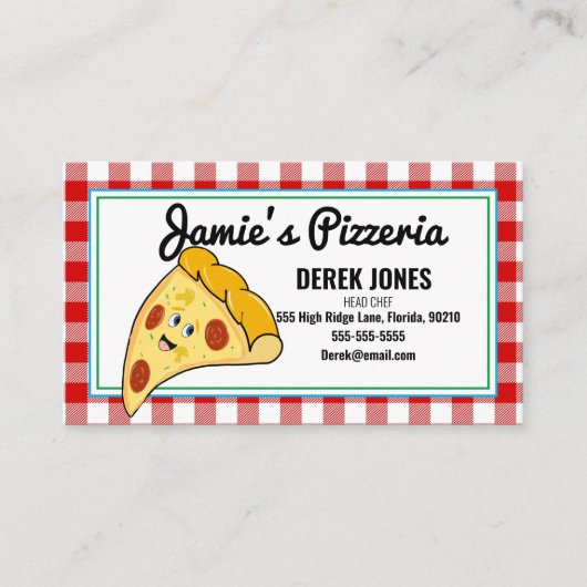 Cooking Class Catering Diner Pizzeria Visitenkarte (Vorderseite)