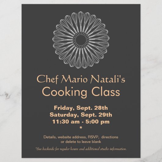 Cooking Class Whisky Flyer (Vorne)