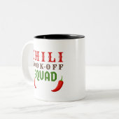 Cooking Competition Chili Cook Off Squad Zweifarbige Tasse (Vorderseite Links)