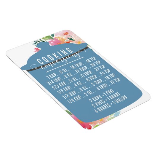 Cooking Conversion Chart | Blue Jar Magnet (Rechte Seite)