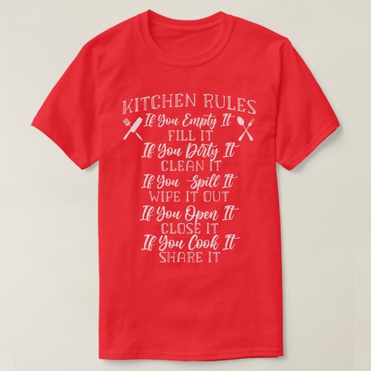 Cooking Cook Kitchen Chef Kitchen Rules If You Emp T-Shirt (Design vorne)