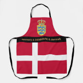 Cooking Denmark & Danish Flag Köche Küche Schürze (Vorderseite)