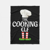 Cooking Elf Matching Family Group Weihnachts-Party Fleecedecke (Vorderseite)