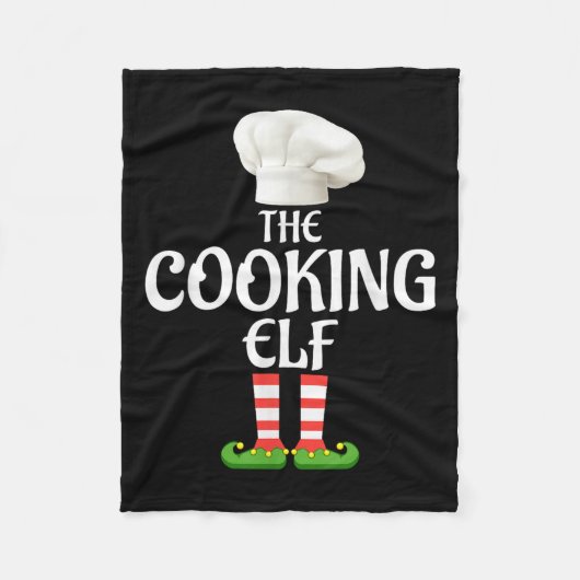 Cooking Elf Matching Family Group Weihnachts-Party Fleecedecke (Vorderseite)