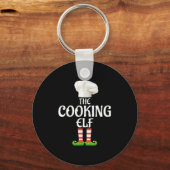 Cooking Elf Matching Family Group Weihnachts-Party Schlüsselanhänger (Vorderseite)
