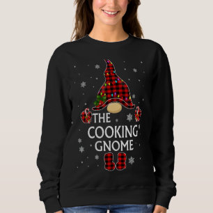 Cooking Gnome Buffalo Kariert Matching Family Chri Sweatshirt