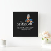 Cooking Guy Definition Quadratische Wanduhr (Zuhause)