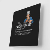 Cooking Guy Definition Quadratische Wanduhr (Winkel)