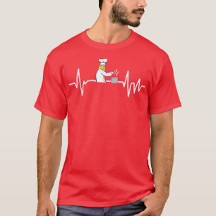 Cooking Heartbeat Kitchen Baking Culinary Chief Fo T-Shirt