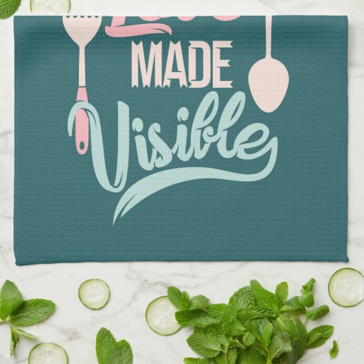 Cooking is Love Made Vue Geschirrtuch (Gefaltet)