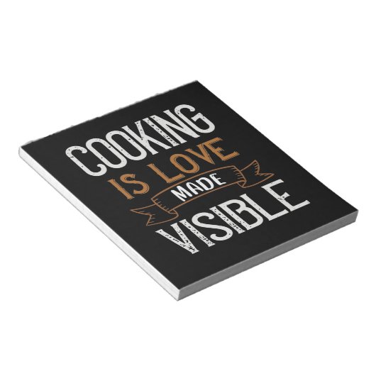 Cooking Is Love Made Vue Notizblock (angewinkelt)