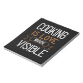 Cooking Is Love Made Vue Notizblock (Rotiert)