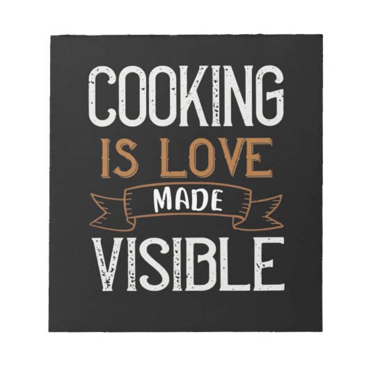 Cooking Is Love Made Vue Notizblock (Vorderseite)