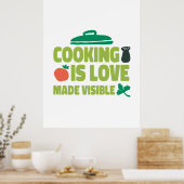 Cooking Is Love Made Vue Poster (Küche)