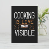 Cooking Is Love Made Vue Save The Date (Stehend Vorderseite)
