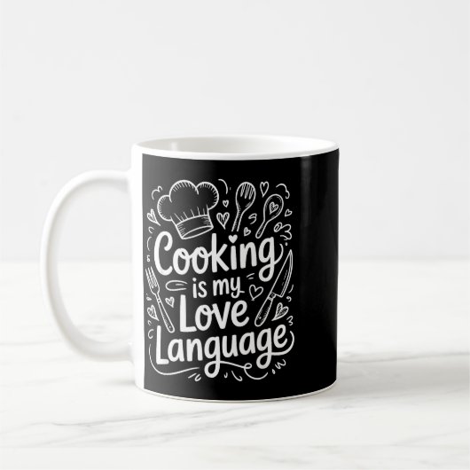 Cooking Is My Love Language, Culinary Chef And Kit Kaffeetasse (Links)