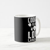 Cooking Is My Love Language Funny Chef Quote Kaffeetasse (VorderseiteRechts)