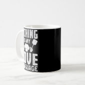Cooking Is My Love Language Funny Chef Quote Kaffeetasse (Vorderseite Links)