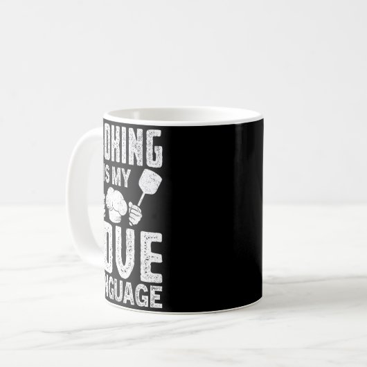 Cooking Is My Love Language Funny Chef Quote Kaffeetasse (Vorderseite Links)