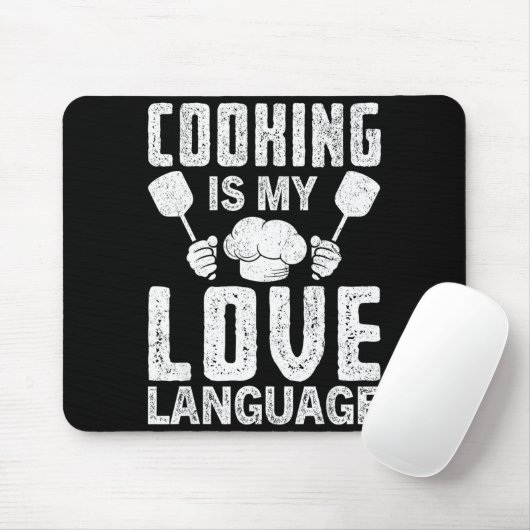 Cooking Is My Love Language Funny Chef Quote  Mousepad (Mit Mouse)