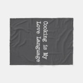 Cooking Is My Love Language Funny Quotes Fleecedecke (Vorderseite (Horizontal))