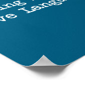 Cooking Is My Love Language Funny Quotes  Poster (Ecke)