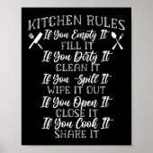 Cooking Kitchen Chef Kitchen Rules If You Empty It Poster (Vorne)