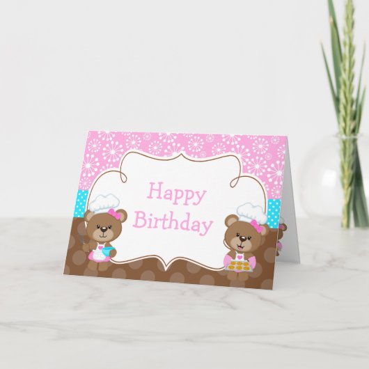 Cooking Koch Bear Party Karte (Vorderseite)