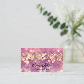 Cooking Koch Restaurant Catering Logo QR-Code Rosa Visitenkarte (Stehend Vorderseite)