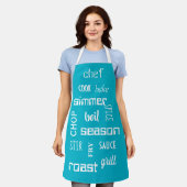 Cooking Koch Words Ai Aqua Schürze (Getragen)