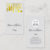 Cooking Logo  Chef Restaurant Gray Golden Knifes  Visitenkarte (Vorne/Hinten)