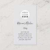 Cooking Logo  Chef Restaurant Gray Golden Knifes  Visitenkarte (Rückseite)