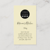 Cooking Logo Koch Restaurant Küche Gelb Gold Visitenkarte (Rückseite)