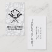 Cooking-Logo | Küche Utensils Visitenkarte (Vorne/Hinten)